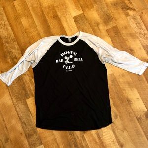 Rogue Barbell Club 3/4 baseball t-shirt
